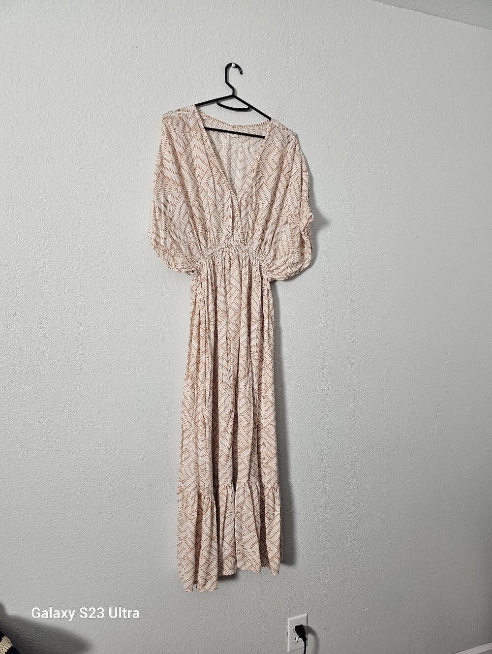 World Market Blush Pink Patterned Maxi Dress Sz S